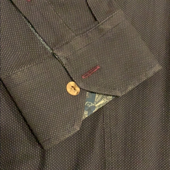Navy Ted Baker London button down dress shirt - Picture 4 of 10